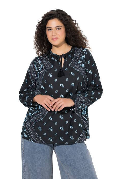 Halenka, áčkový střih, tunikový výstřih, dlouhé rukávy