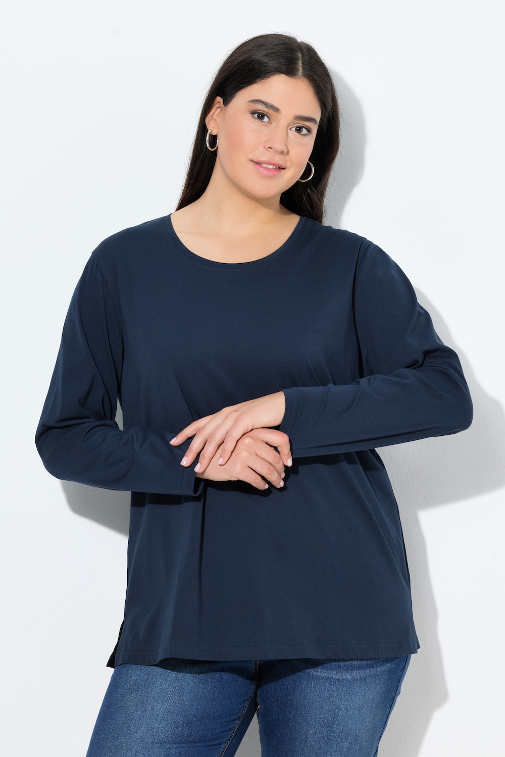 Große Größen Shirt, Damen, blau, Größe: 62/64, Baumwolle, Ulla Popken