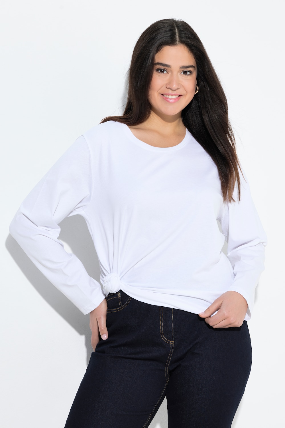 Shirt, Relaxed, Rundhalsausschnitt, Langarm