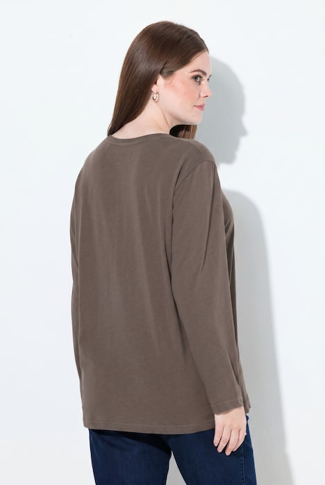 Shirt, Relaxed, Rundhalsausschnitt, Langarm