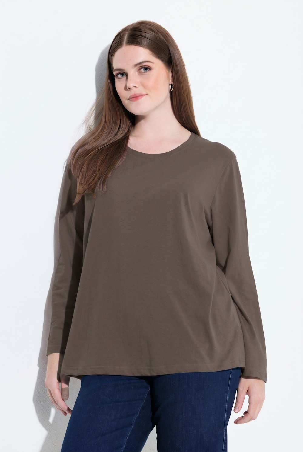 Shirt, Relaxed, Rundhalsausschnitt, Langarm