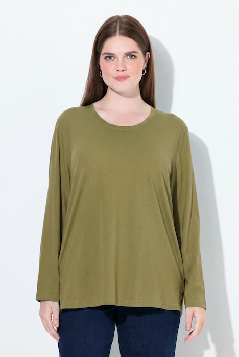Shirt, Relaxed, Rundhalsausschnitt, Langarm
