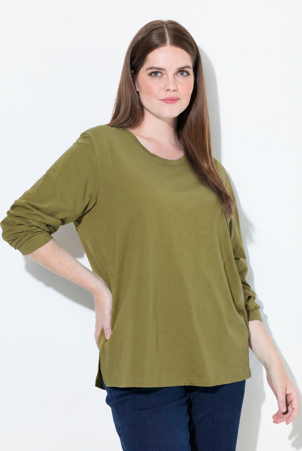 Shirt, Relaxed, Rundhalsausschnitt, Langarm