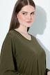 Bluzka, luźny krój, okrągły dekolt, długi rękaw