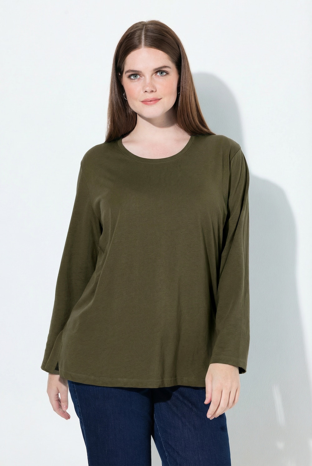 Shirt, Relaxed, Rundhalsausschnitt, Langarm