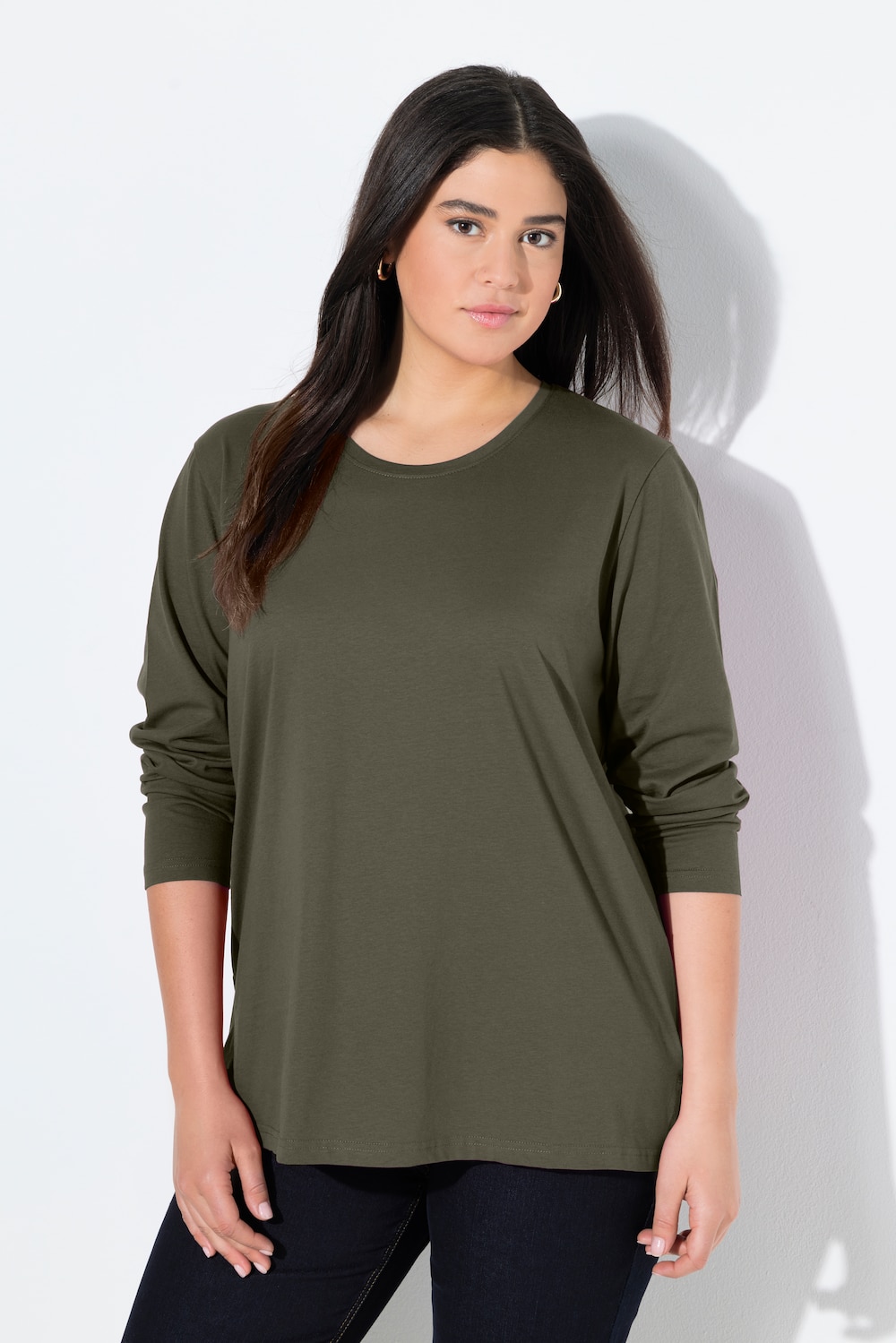 Shirt, Relaxed, Rundhalsausschnitt, Langarm