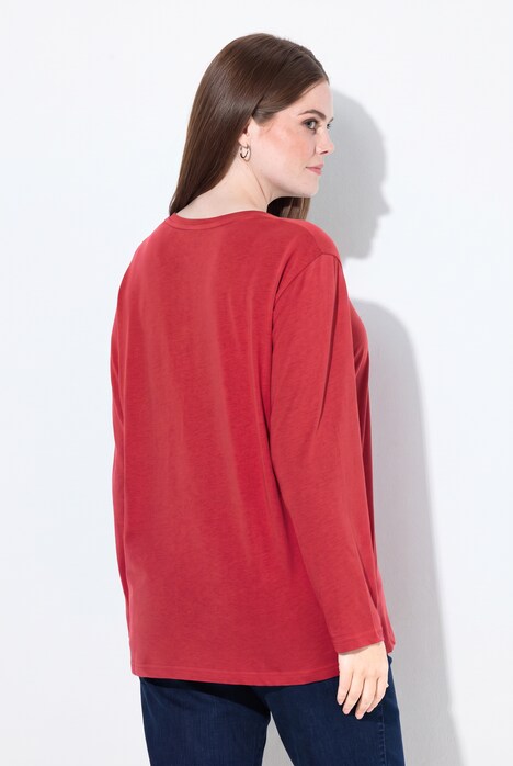Shirt, Relaxed, Rundhalsausschnitt, Langarm