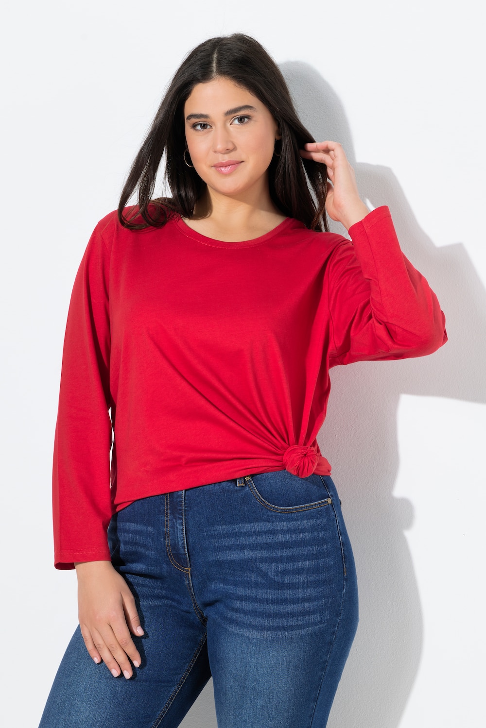 Shirt, relaxed, ronde hals, lange mouwen