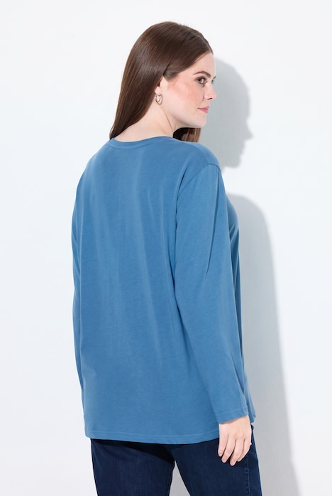 Shirt, Relaxed, Rundhalsausschnitt, Langarm