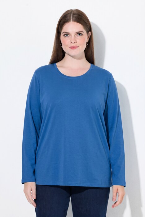 Shirt, relaxed, ronde hals, lange mouwen