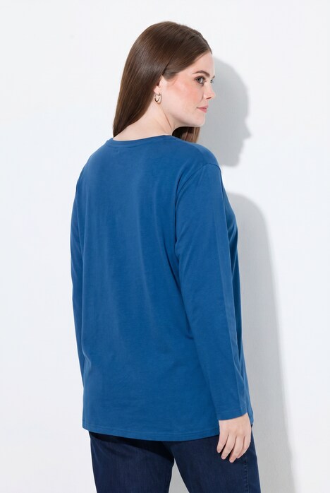 Shirt, relaxed, ronde hals, lange mouwen