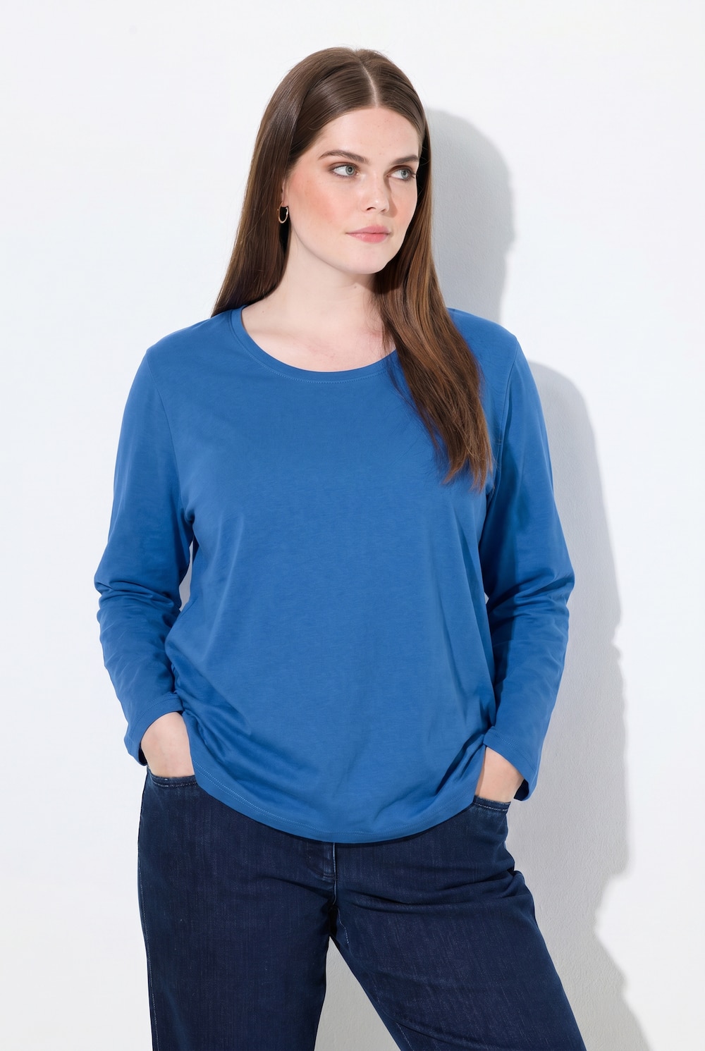 Shirt, Relaxed, Rundhalsausschnitt, Langarm