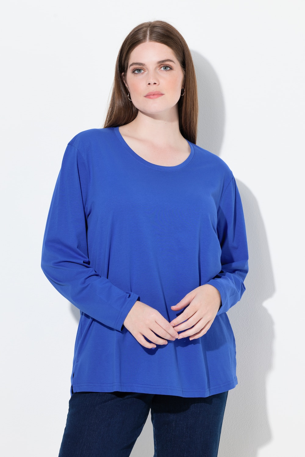 Große Größen Shirt, Damen, blau, Größe: 42/44, Baumwolle, Ulla Popken
