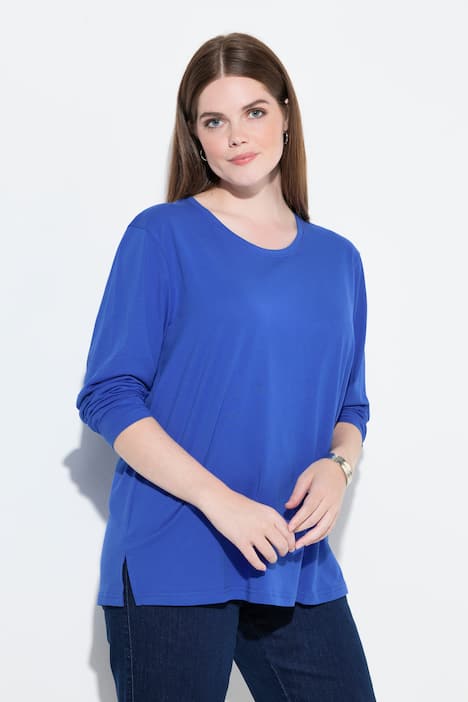 Shirt, relaxed, ronde hals, lange mouwen