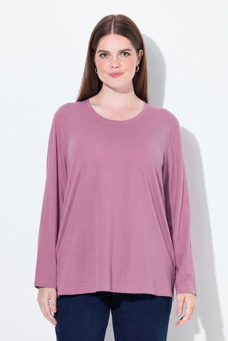Shirt, Relaxed, Rundhalsausschnitt, Langarm