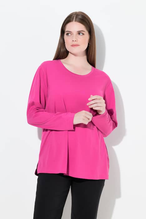 Shirt, relaxed, ronde hals, lange mouwen
