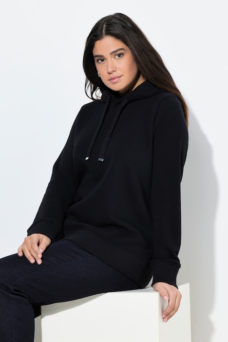 Hoodie, Rippbündchen, Kapuze, Langarm