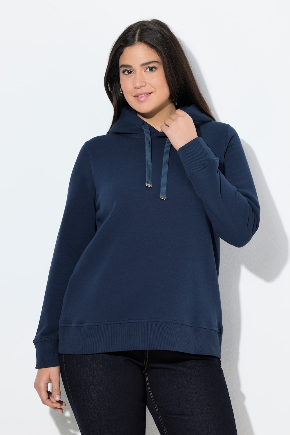 Große Größen Super softer Hoodie, Damen, blau, Größe: 54/56, Baumwolle/Polyester, Ulla Popken