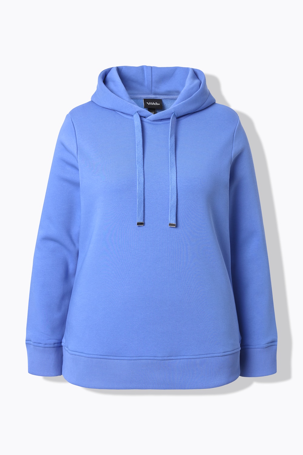 Stora storlekar Hoodie, Dam, blå, storlek: 50/52, Bomull/Polyester, Ulla Popken