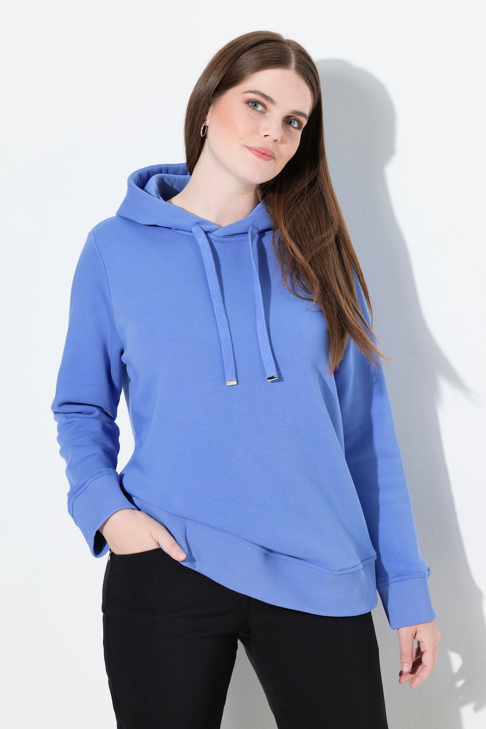 Super softer Hoodie, Rippbündchen, Kapuze, Langarm
