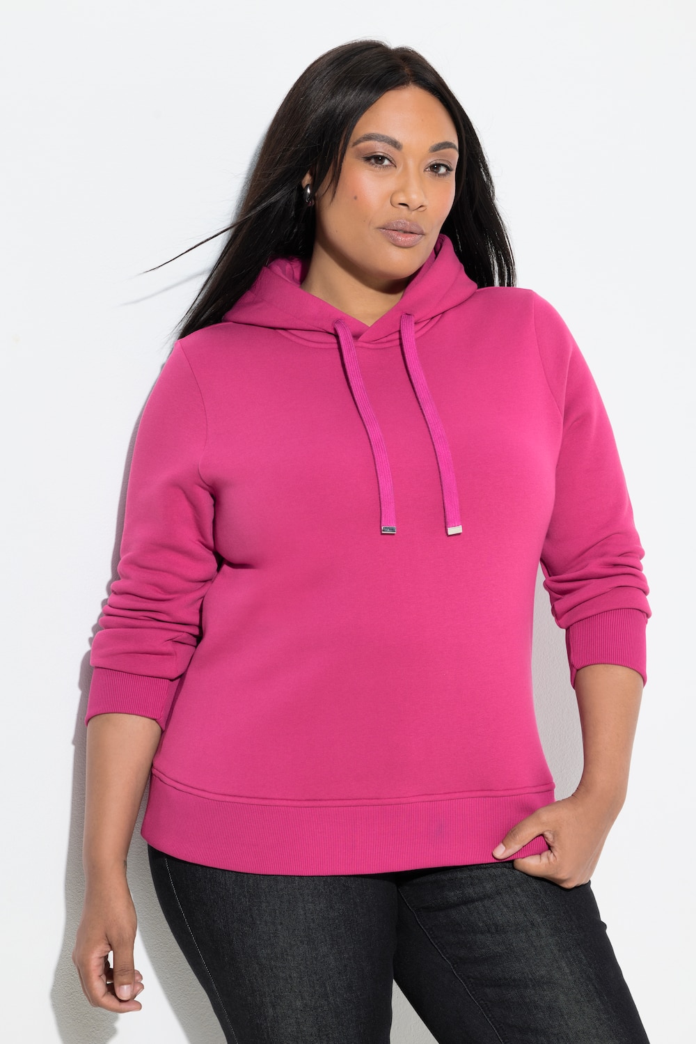 Große Größen Hoodie, Damen, rosa, Größe: 66/68, Baumwolle/Polyester, Ulla Popken