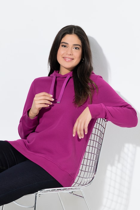 Hoodie, Rippbündchen, Kapuze, Langarm