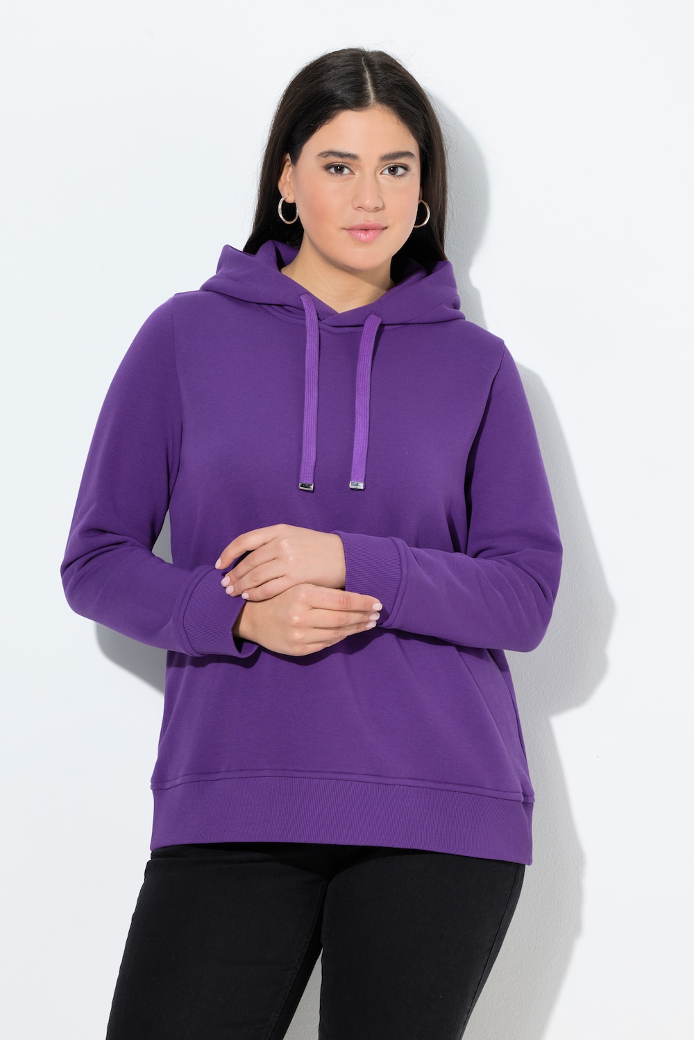 Große Größen Super softer Hoodie, Damen, lila, Größe: 54/56, Baumwolle/Polyester, Ulla Popken