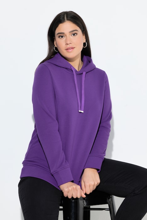 Hoodie, Rippbündchen, Kapuze, Langarm