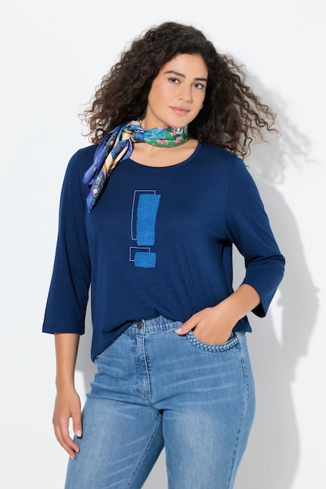 Shirt, Ausrufezeichen, Classic, Rundhals, 3/4-Arm