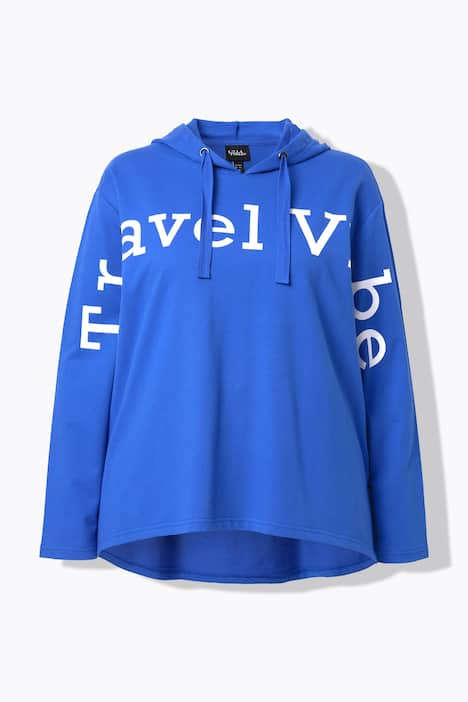 Hoodie, Schriftdruck, A-Linie, Kapuze, Langarm