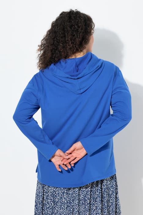 Hoodie, Schriftdruck, A-Linie, Kapuze, Langarm