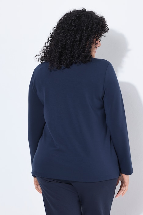 Sweatshirt, oversized, opstaande kraag, lange mouwen, modalmix
