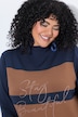 Sweatshirt, oversized, opstaande kraag, lange mouwen, modalmix