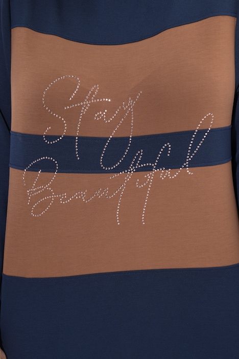Sweatshirt, oversized, opstaande kraag, lange mouwen, modalmix