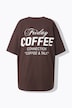 T-Shirt, oversized, Coffee-Rückenprint