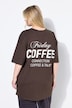 T-Shirt, oversized, Coffee-Rückenprint