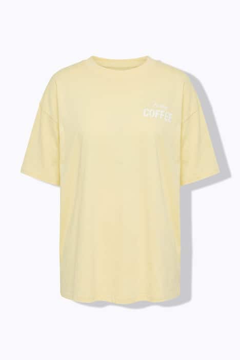 T-shirt, oversize, nadruk z tyłu Coffee