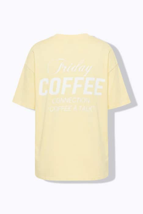 T-shirt, oversize, nadruk z tyłu Coffee