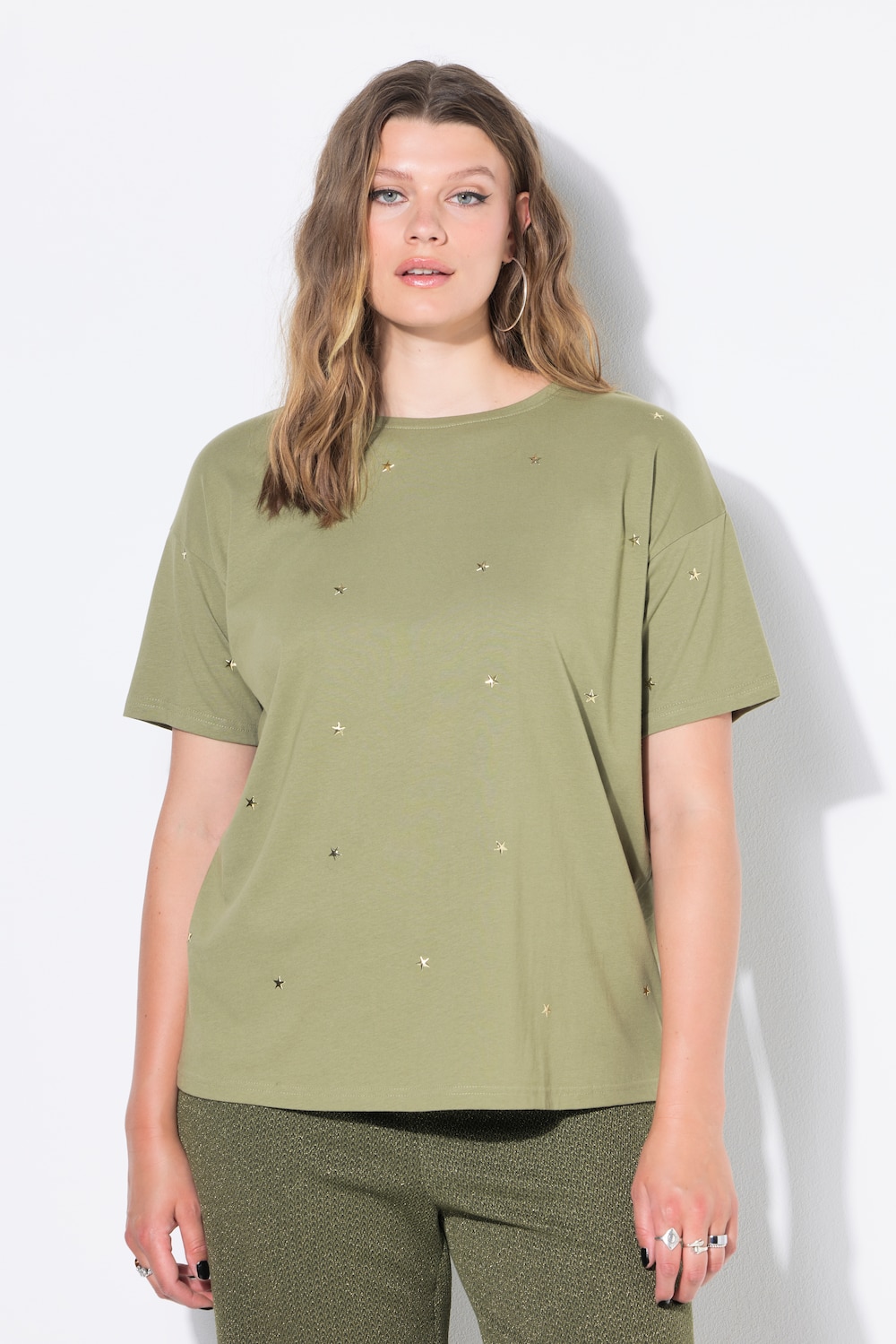 Große Größen T-Shirt, Damen, grün, Größe: 54/56, Baumwolle, Studio Untold