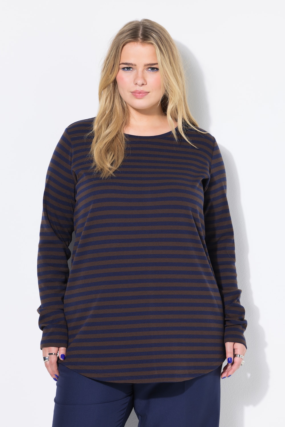 Ringelshirt, Wide Shape, Rippjersey, Langarm