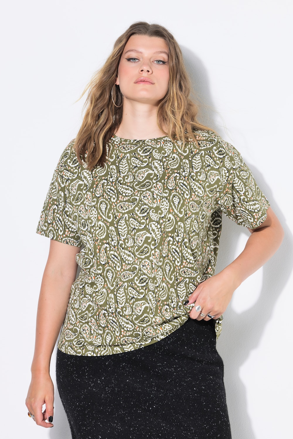 Thumbnail - Große Größen T-Shirt, Damen, grün, Größe: 58/60, Baumwolle, Studio Untold