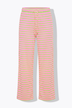 Hose, Wide Legs, Rippjersey mit Ringeln