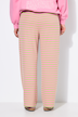 Hose, Wide Legs, Rippjersey mit Ringeln