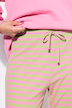 Hose, Wide Legs, Rippjersey mit Ringeln