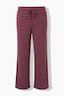 Hose, Wide Legs, Rippjersey mit Ringeln