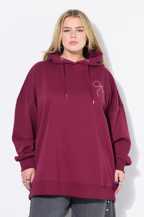 Hoodie, oversized, Schleifen-Print, Kapuze