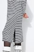 Maxi-jurk, A-lijn, ribjersey met strepen, lange mouwen