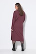 Maxi-jurk, A-lijn, ribjersey met strepen, lange mouwen