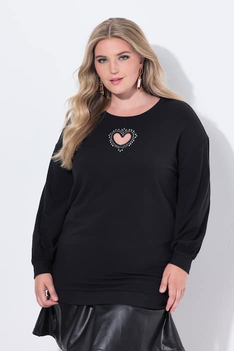 Sweatshirt, Herz-CutOut, Ballon-Langarm
