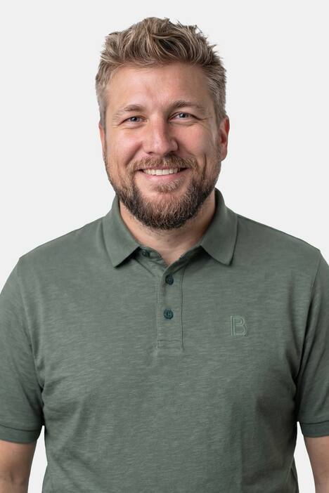 Boston Park Poloshirt, Flammjersey, Brustprint, Halbarm, bis 84/86